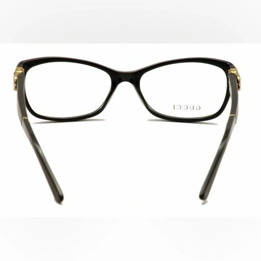 Gucci Full Rim Frame Glasses for Women Brown Tortoiseshell Frame & Leather Sides